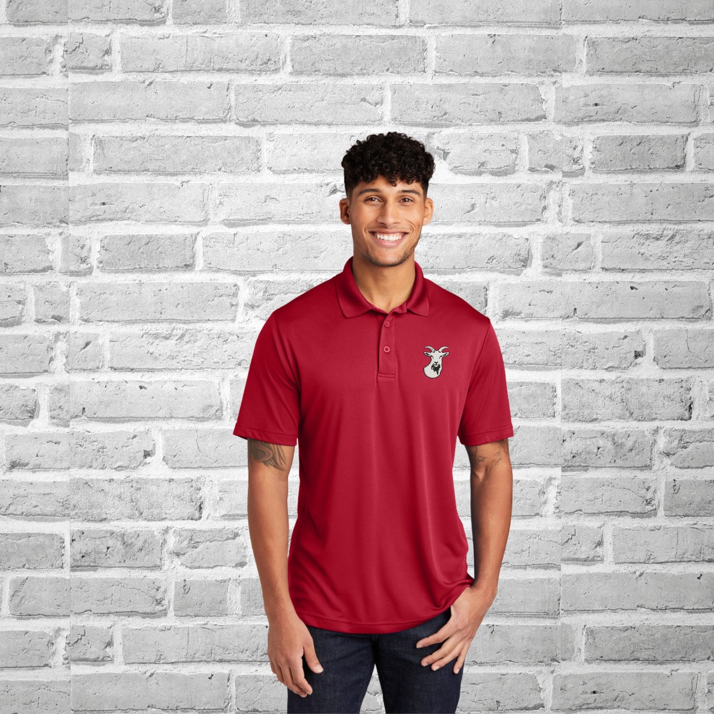 Goatbrandz Embroidered Polyester Polo